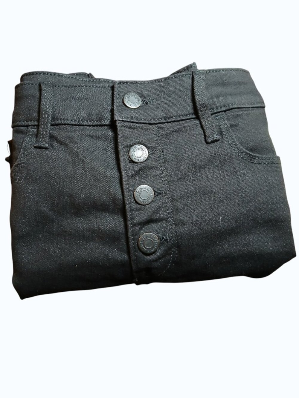 NWT OLD NAVY Black Denim Button Fly Shorts - Picture 3 of 10